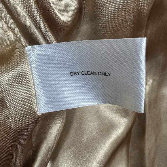 Gallery New York Womens L Hooded Faux Fur Coat Tan Plush Warm Satin Lined Jacket - Picture 9 of 16